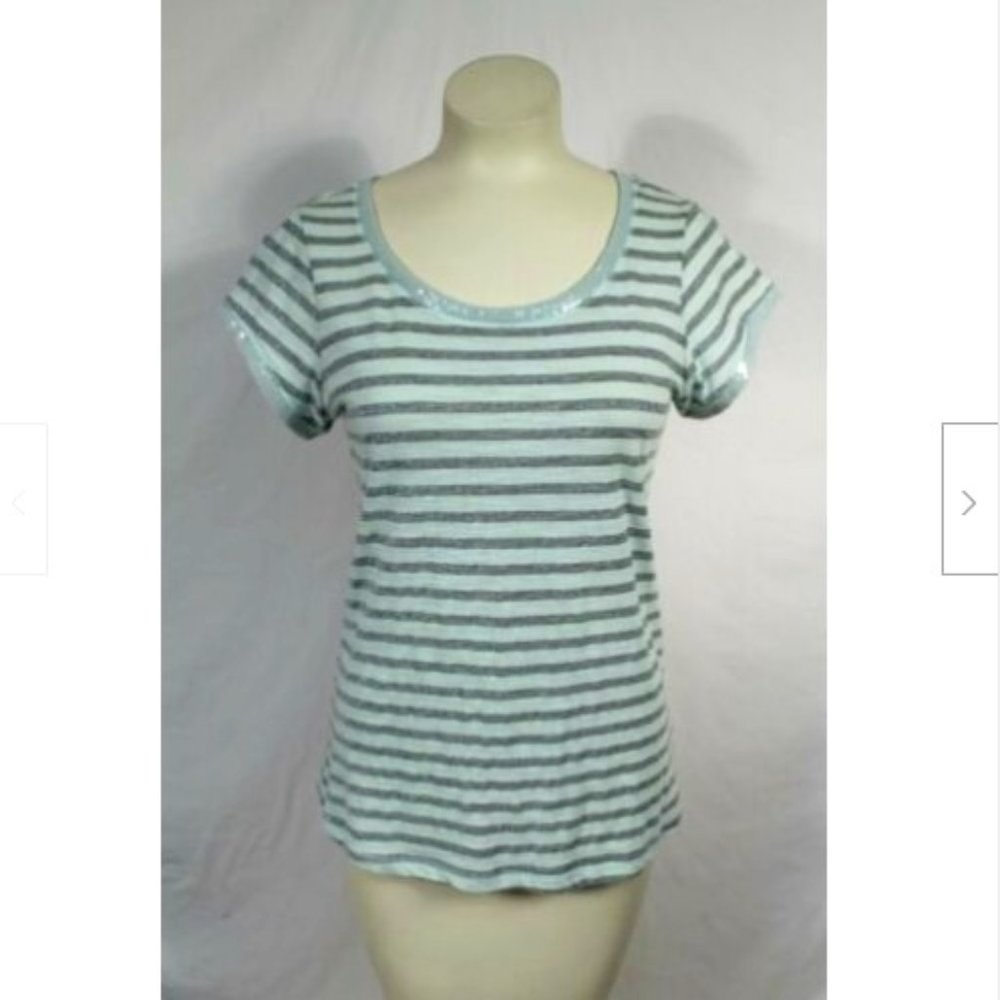 Jeans by Buffalo Mint Green Stripe Tee S Metallic